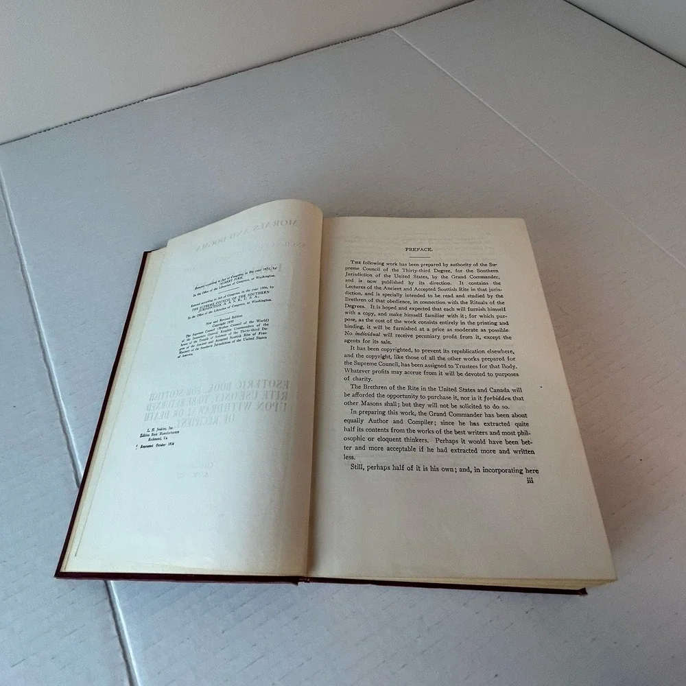Morals and Dogma Ancient Accepted Scottish‎ Rite Freemasonry 1950 / 1956 Reprint
